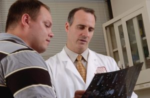 Doctor treating patient